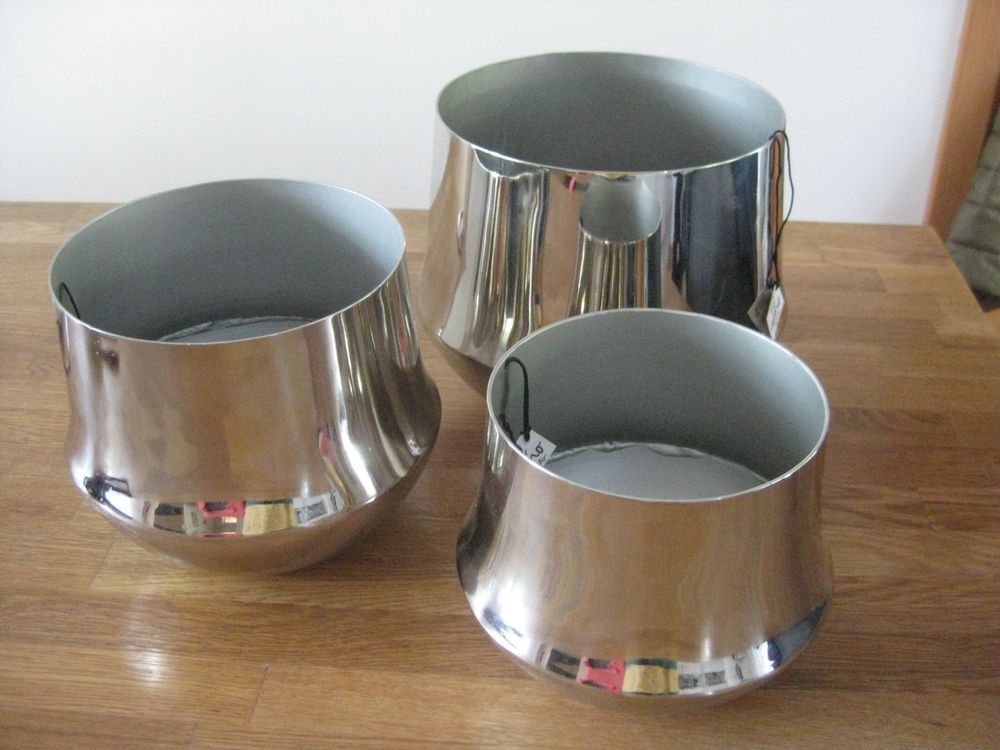 3 verschieden Grosse schöne Silber Metall Übertöpfe Kaufen auf Ricardo