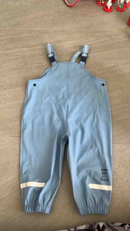 Salopette impermeabile azzurra taglia 86