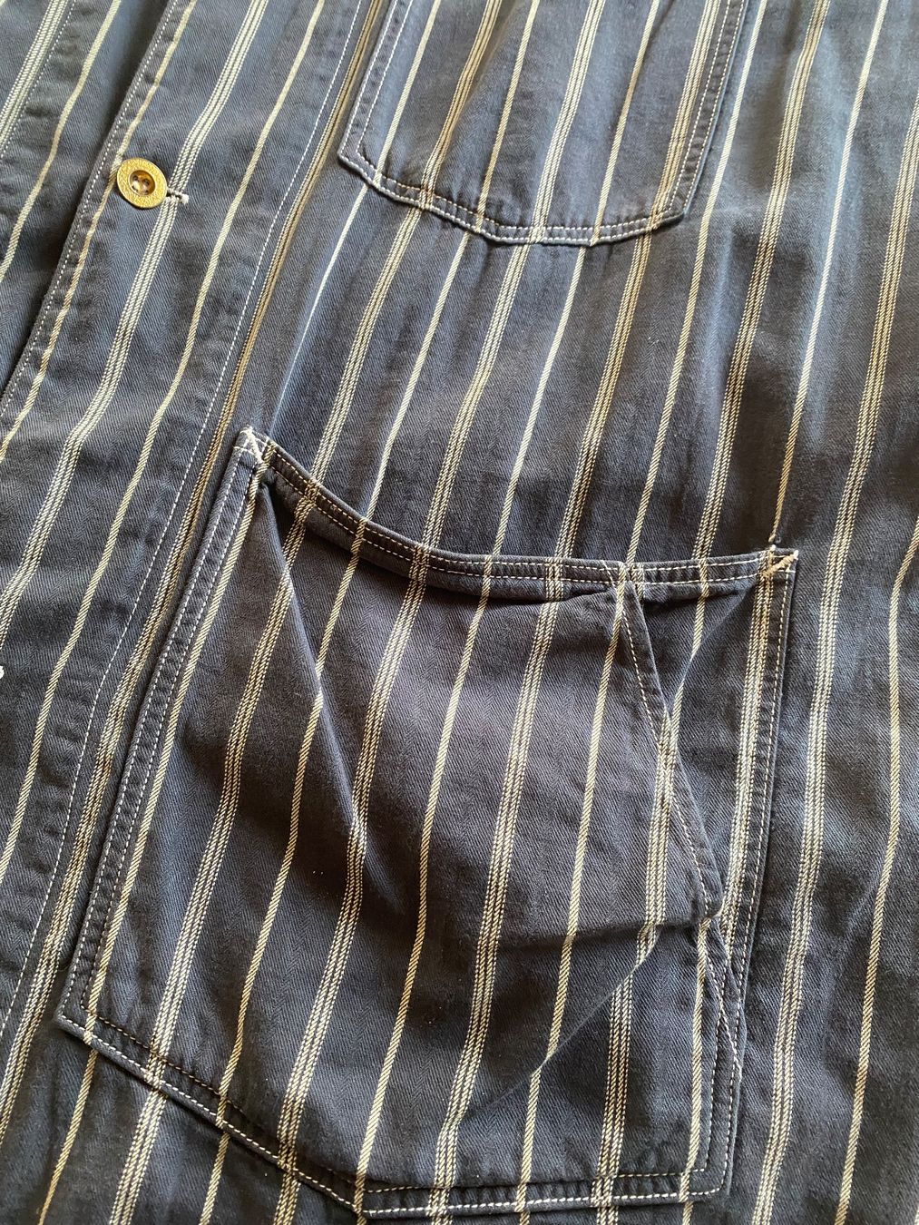 Camicie: Stevenson Overall Co. Foreman Black Stripe Shirt, Hemd – Usato da Illnau venduto da Machi3 4