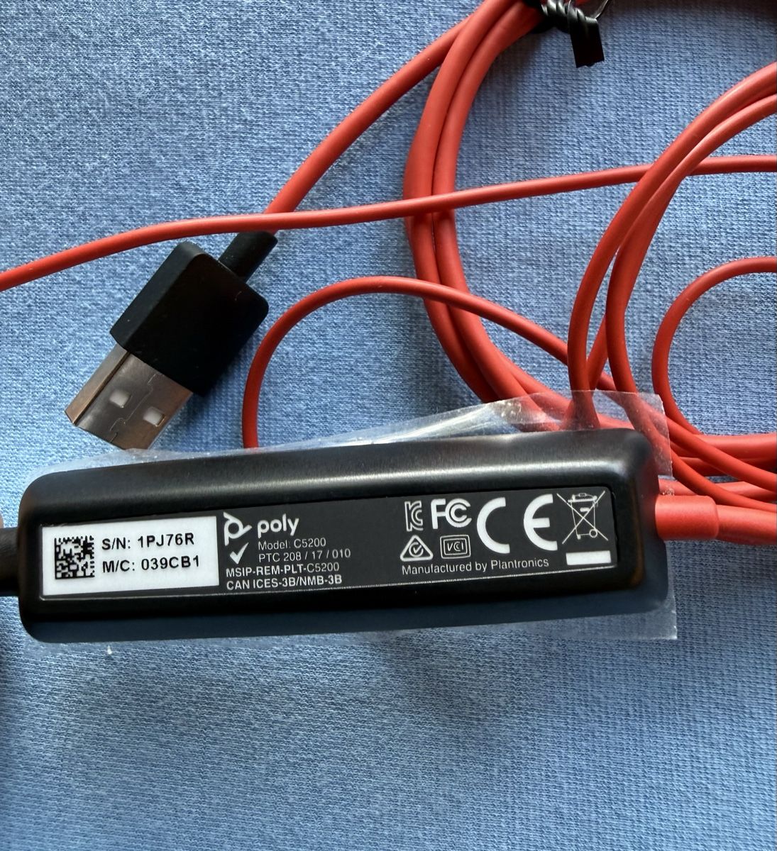 Kopfhörer:     Poly Blackwire 5220 USB Headset mit Mikrofon – Neu (gemäss Beschreibung) aus Zürich von DmKa 3