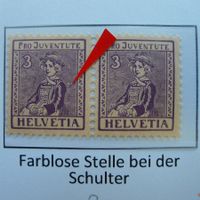 1917: J7 (PAAR) Abart "Farblose Stelle bei Schulter" günstig