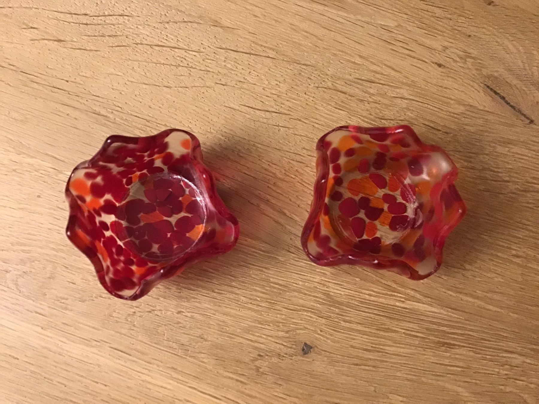 Portacandele: Glas Teelichter rot 2Stück – Usato da Frenkendorf venduto da silasho 2