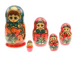 5 -teilige russische Matrjoschka - Babuschka (00172)