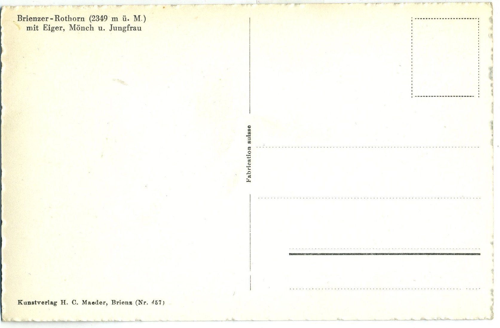 Cartoline postali: Alte AK Brienzer-Rothorn Bahn – Usato da Versoix venduto da HELVETICA_1 1