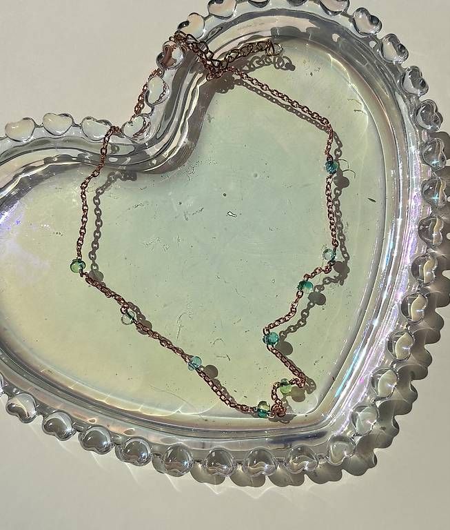Catenine: Kette mit grünen Glasperlen - Neu – Usato da Binningen venduto da chr_g6n2 1