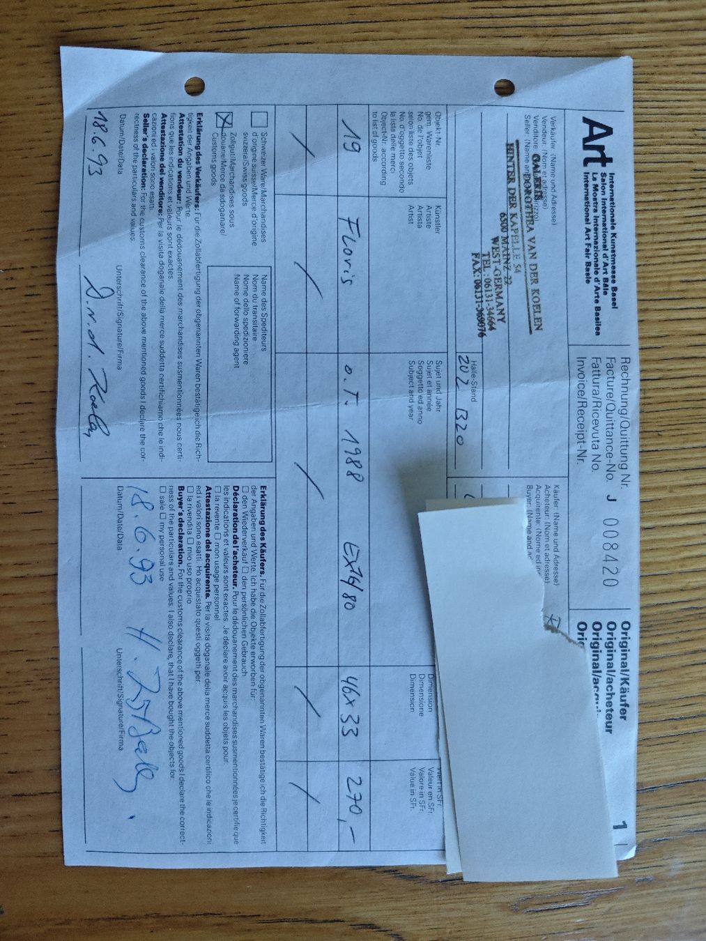 Gemälde: Marcel Floris Print No. 16/20 – Neu (gemäss Beschreibung) aus Zollikon von mK_bLly 6