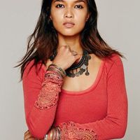 Free People Thermo Shirt mit Stickereien S zu Nile