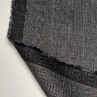 Top Designer  Merino Stoff Elastan 1.57x1.52m grau-lightlblu