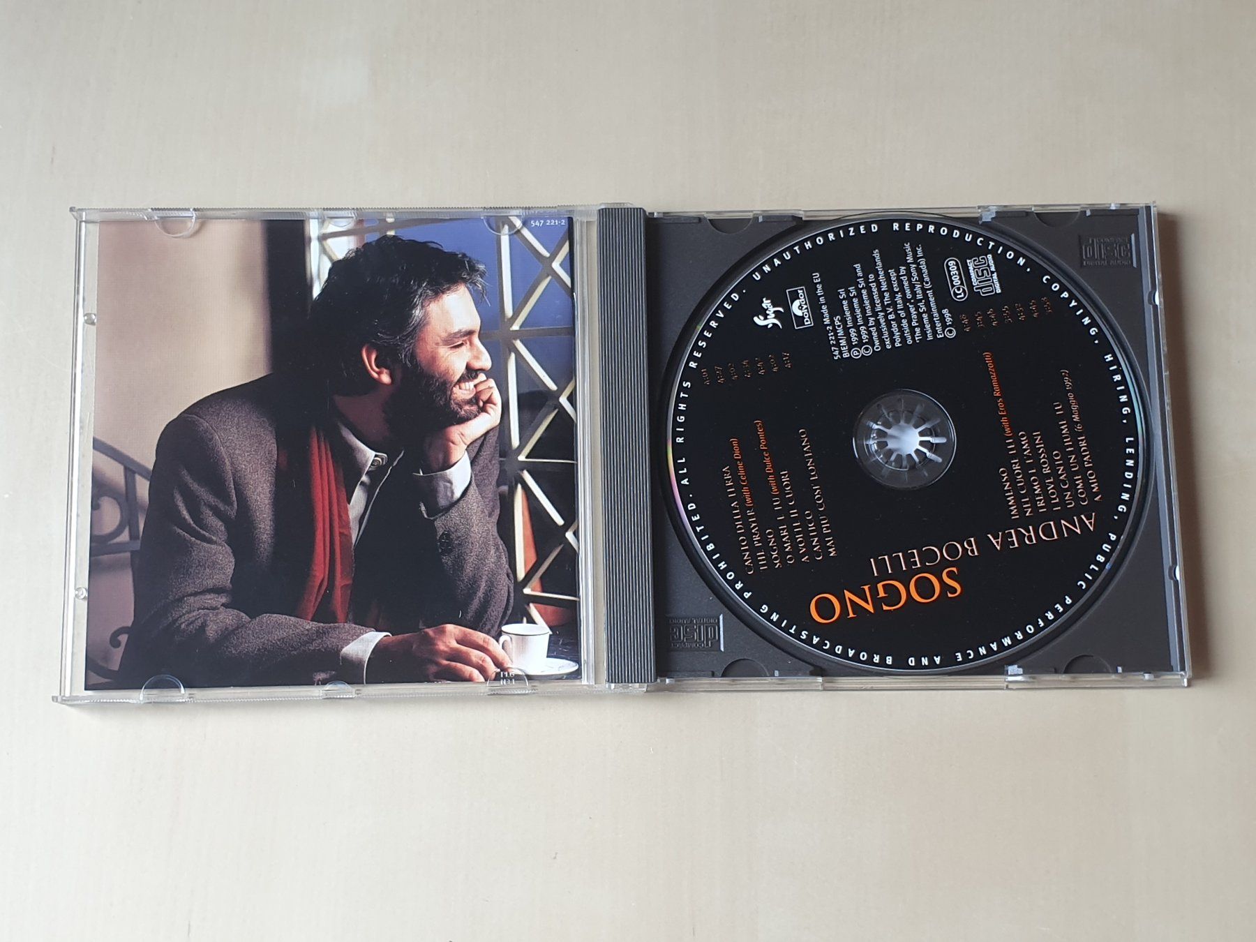 CD: Andrea Bocelli Sogno – Usato da Stansstad venduto da collectorsshop 2