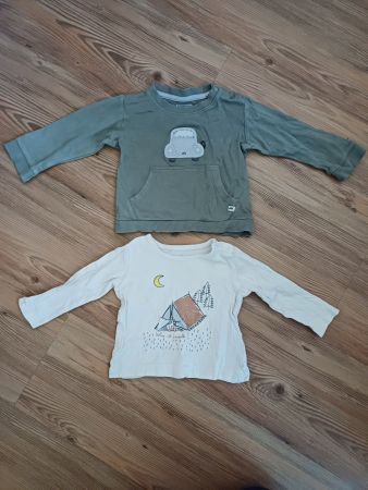 2 süsse Langarmshirts Gr. 62/68