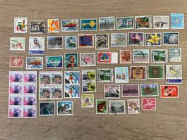 50 Schweizer Briefmarken gestempelt