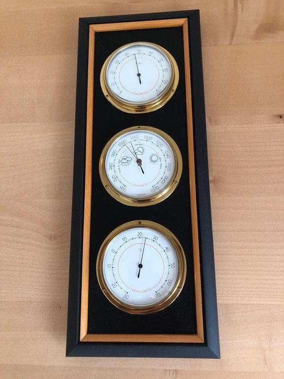 HR Autocomfort Analoge Wetterstation Thermometer Hygrometer Aus 1972 In Eiche Design Wetterstation Aufstellbuegel S0h2y0rc