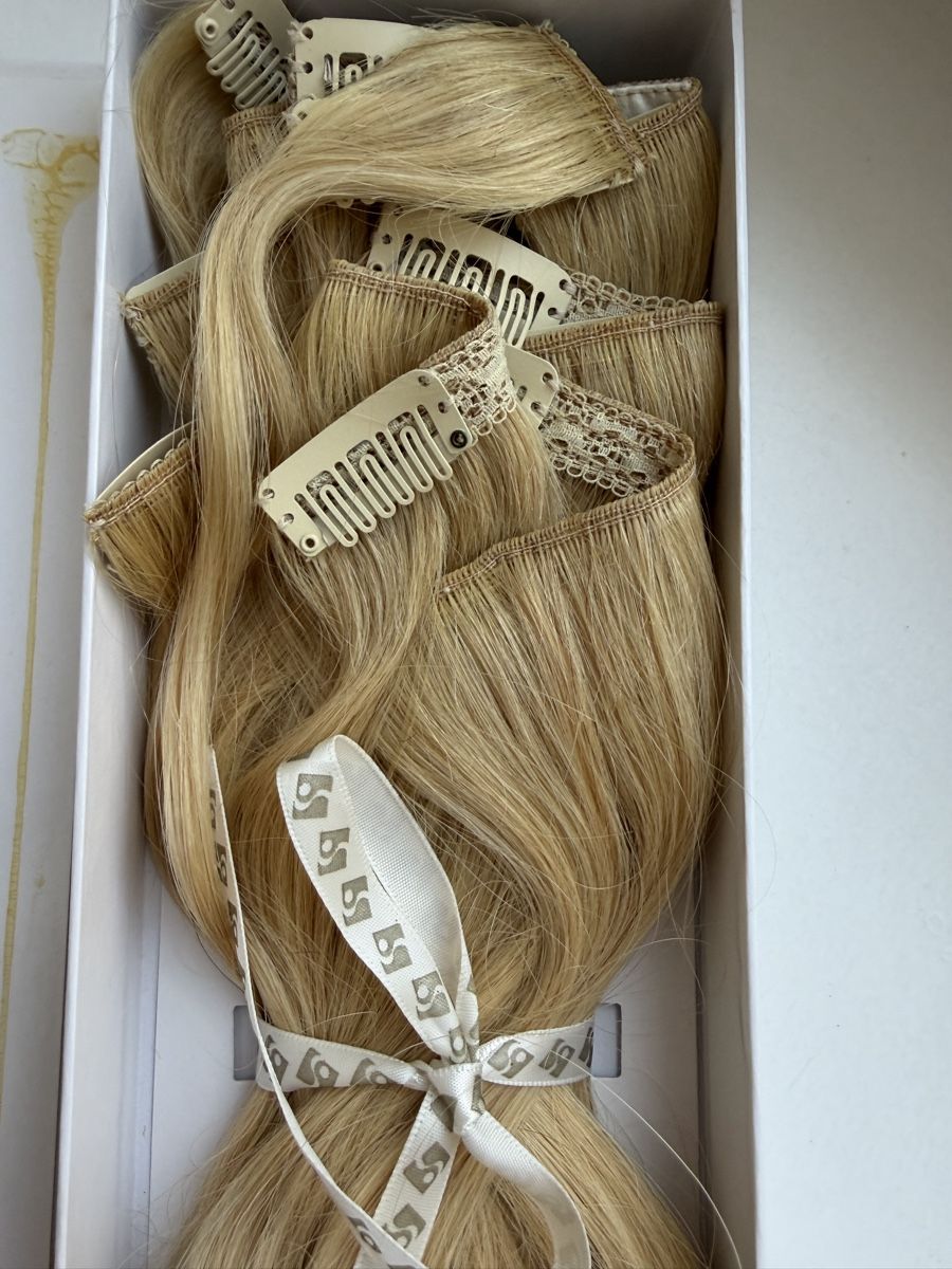 Haarschmuck: Extensions capillaires she Exten Clip blond naturel – Neu (gemäss Beschreibung) aus Ballens von Annushka26 1