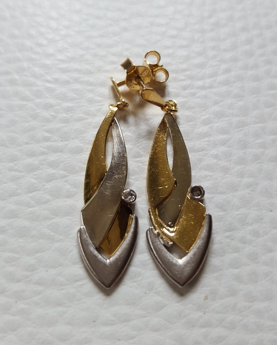Orecchini pendenti & Orecchini a lobo: Gold 750 Massiv Brillanten Ohrstecker – Usato da Wald ZH venduto da Dasilver 7