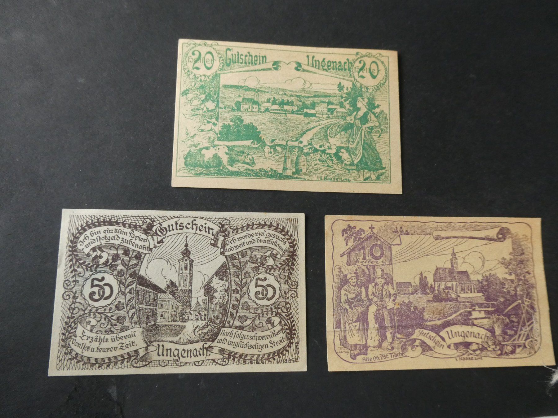 Banknoten: Oesterreich, Ungenach - Notgeldscheine – Gebraucht aus Hinterforst von Rohusri