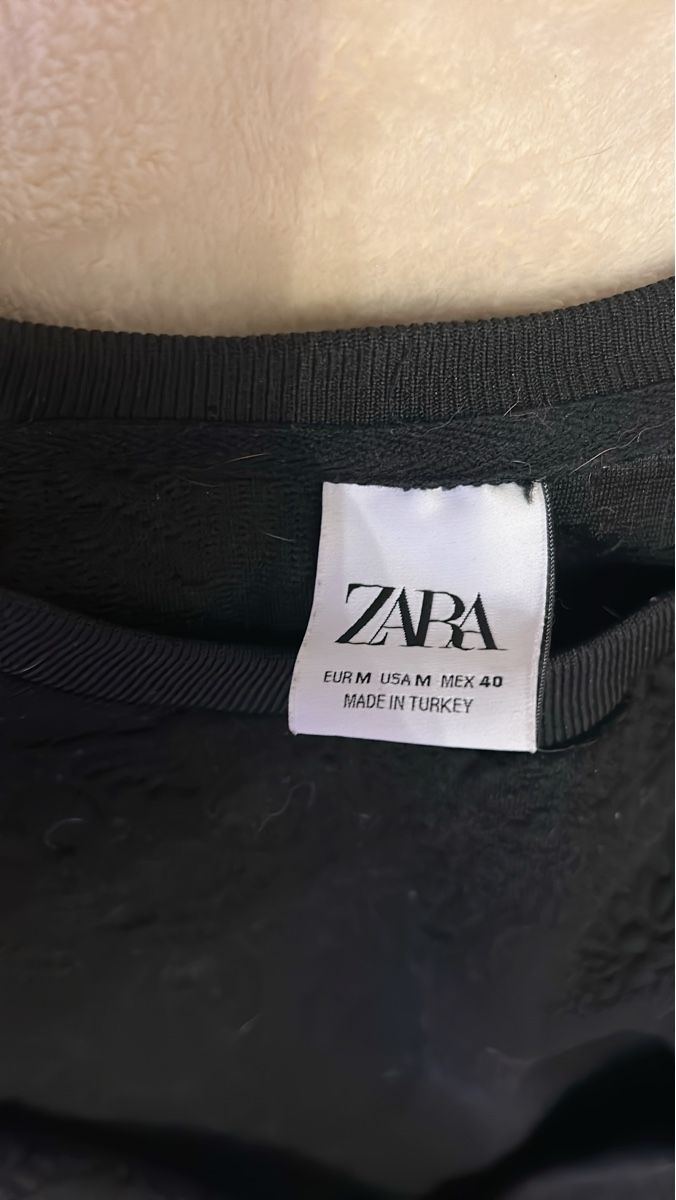 Zara Maglioni & Felpe: Zara Pulli, Schwarz, Strukturmuster, Gr. M, Top Zustand – Nuovo (secondo la descrizione) da Rorschach venduto da Moonnight1963 1