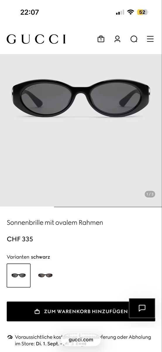Gucci Lunettes & Verres: Gucci Sonnenbrille  – D'occasion à Neuhausen par ann_t9kn 1