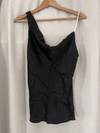 Zara Sommer Top, Schwarz, Gr. S, Viskose, Versand 2.50