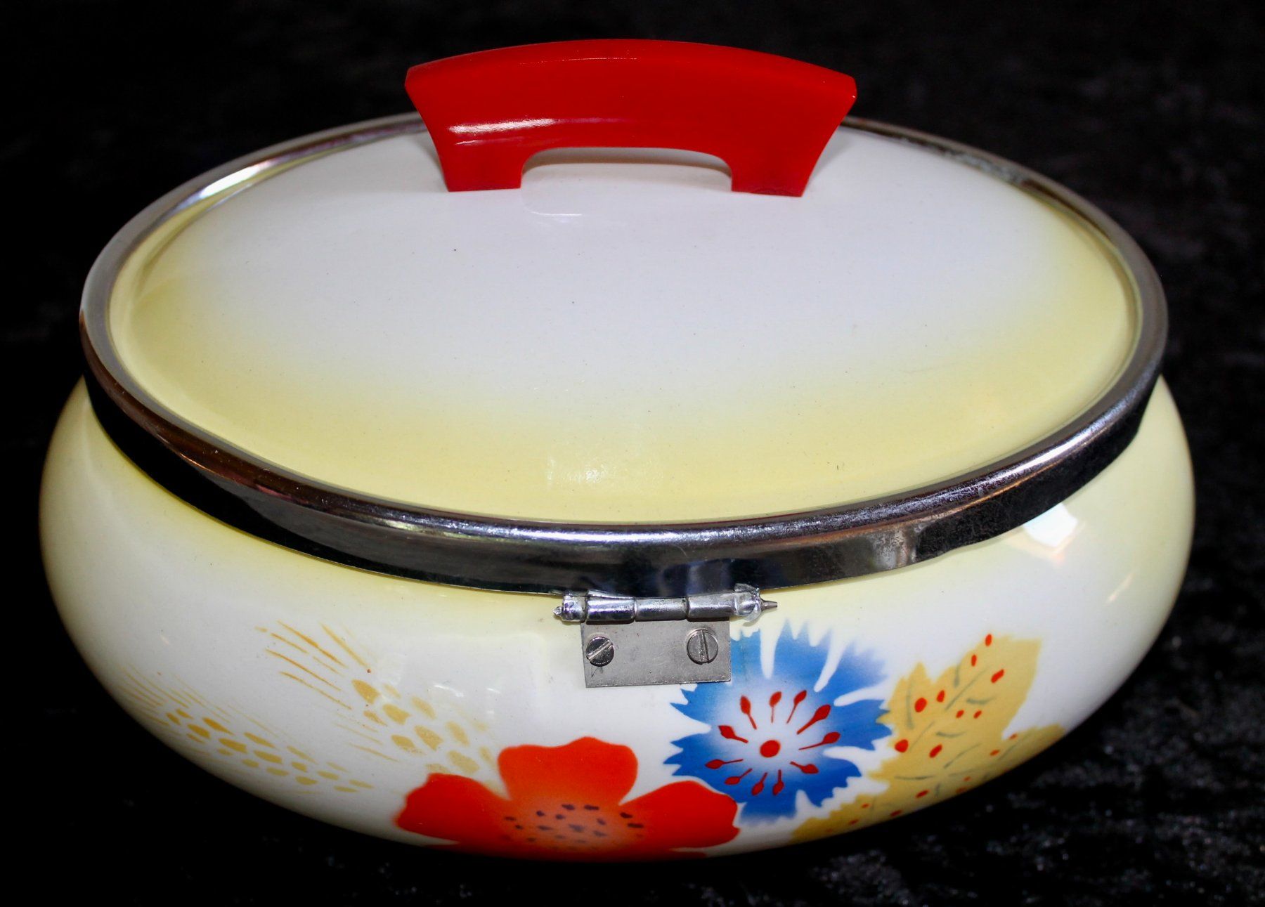 Contenitori & Simili: Antike Bonbonniere Dose "Erntedank", mit Blumenmuster – Usato da Kirchlindach venduto da hekilida 2