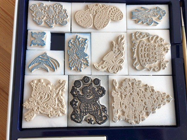 Kit bricolage: Set pour créer des jolis papiers gravés – Usato da Aigle venduto da Tchamille 5