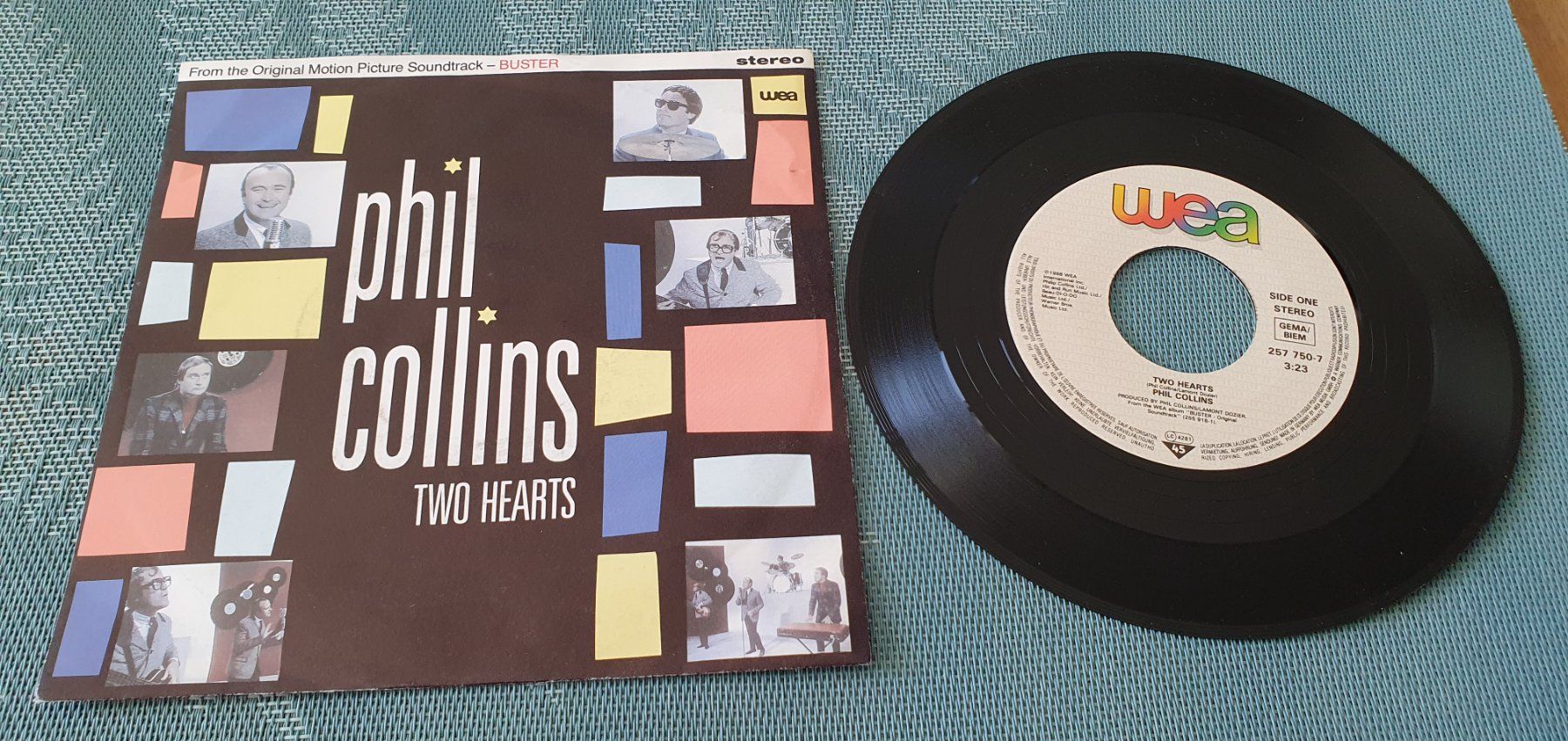 Dischi in vinile: PHIL COLLINS, Two Hearts, 7"Single, TOP! – Usato da Kreuzlingen venduto da Cdschlumpf