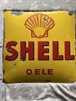 Originale Shell Oele- Emailschild Rarität für Sammler!