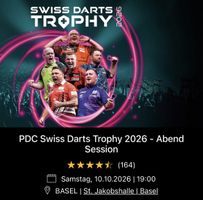 Swiss Darts Trophy 2 Tickets Samstag 10.10. Abend 19 Uhr