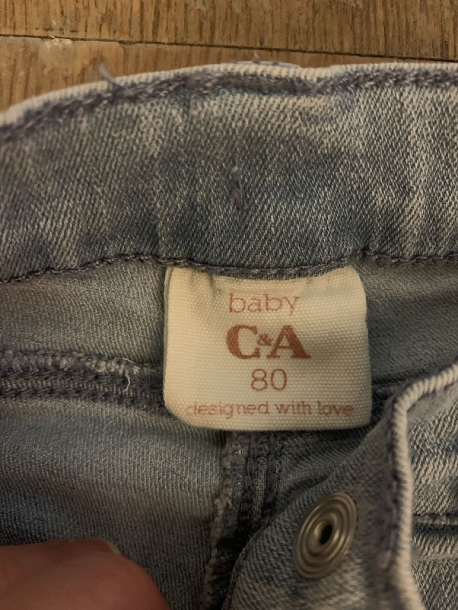 C&A Pantaloni: 🌸Jeans brodé fleuri 74-80 – Usato da Cartigny venduto da l.luckuit 2