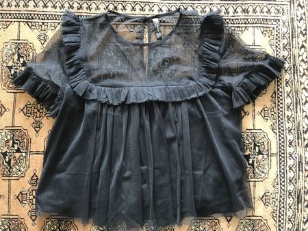 Kurzes Gothic Spitzentop Tüll wie neu Zara