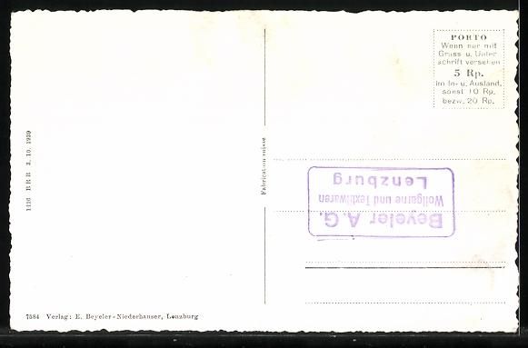Cartoline postali: AK Lenzburg, Totalansicht mit Panorama – Usato da Berlin venduto da bartko-reher 1
