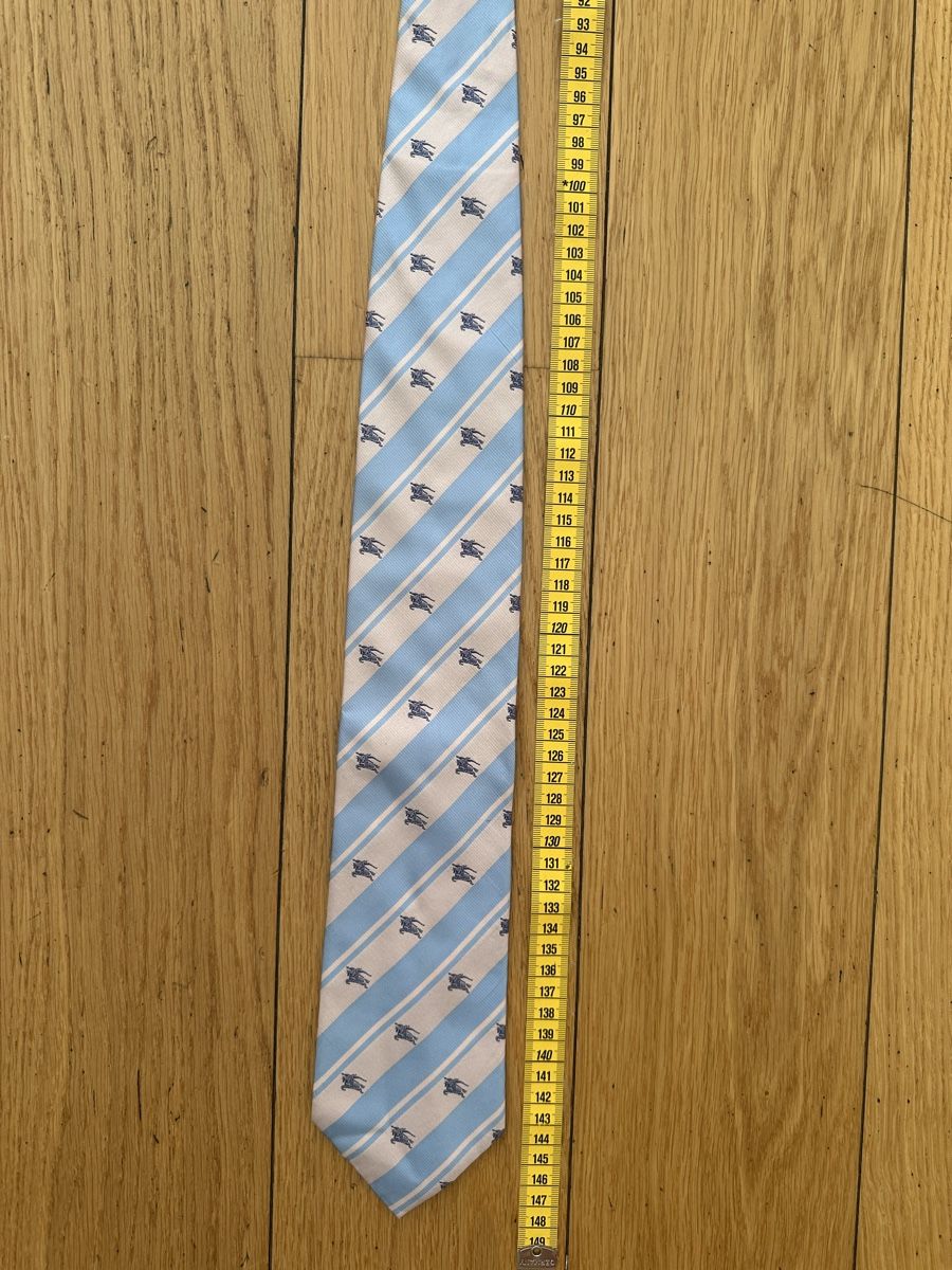 Burberry Cravatte: Burberry Tie Silk Blue Beige Pattern – Usato da Geneve venduto da iri_dr5s 7