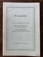 Die Zauberflöte Opernführer Mozart Regiebuch