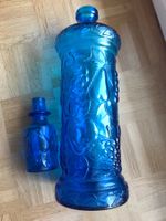 Bouteille en verre/Glasflasche blau/ Bottiglia in vetro blu