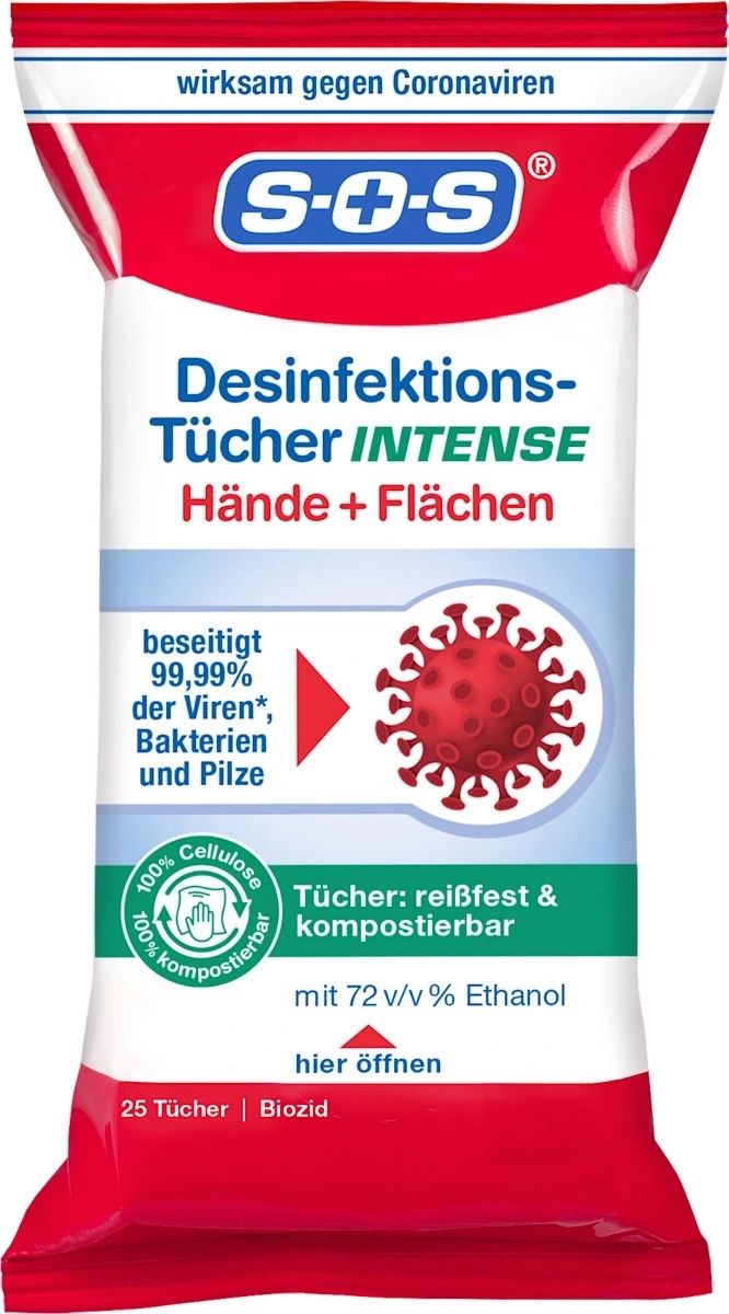 Pulizia & Igiene: Desinfektionstücher Intense Hand & Fläche, 25 St – Nuovo e nell'imballaggio originale da Bülach venduto da StoreInShop.com