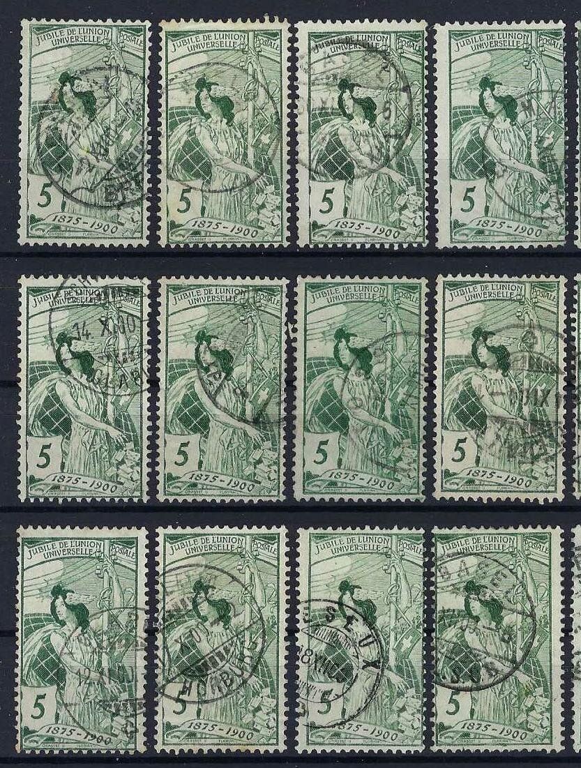 Tutti i francobolli: 1900 U.P.U. gute und saubere Werte gest. – Usato da Hitzkirch venduto da walti1959 1