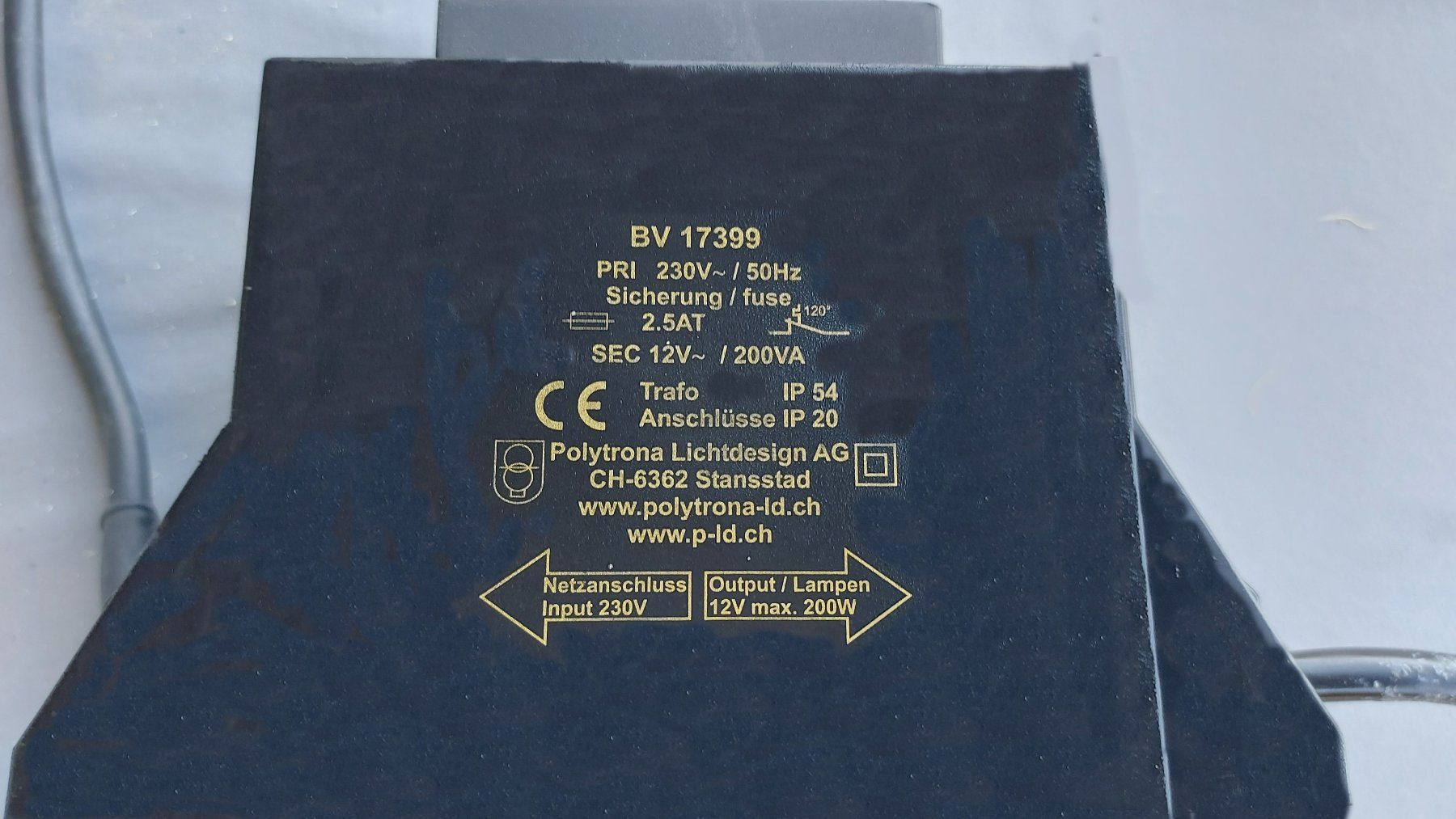 Componenti elettronici: Transformator 230V / 12V / 200W – Usato da Wettswil venduto da Usa37 1