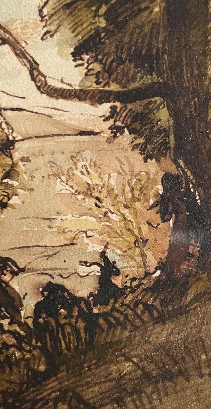 Gemälde: Léon Berthoud Aquarelle bucolique – Gebraucht aus Biel/Bienne von Galaq 1