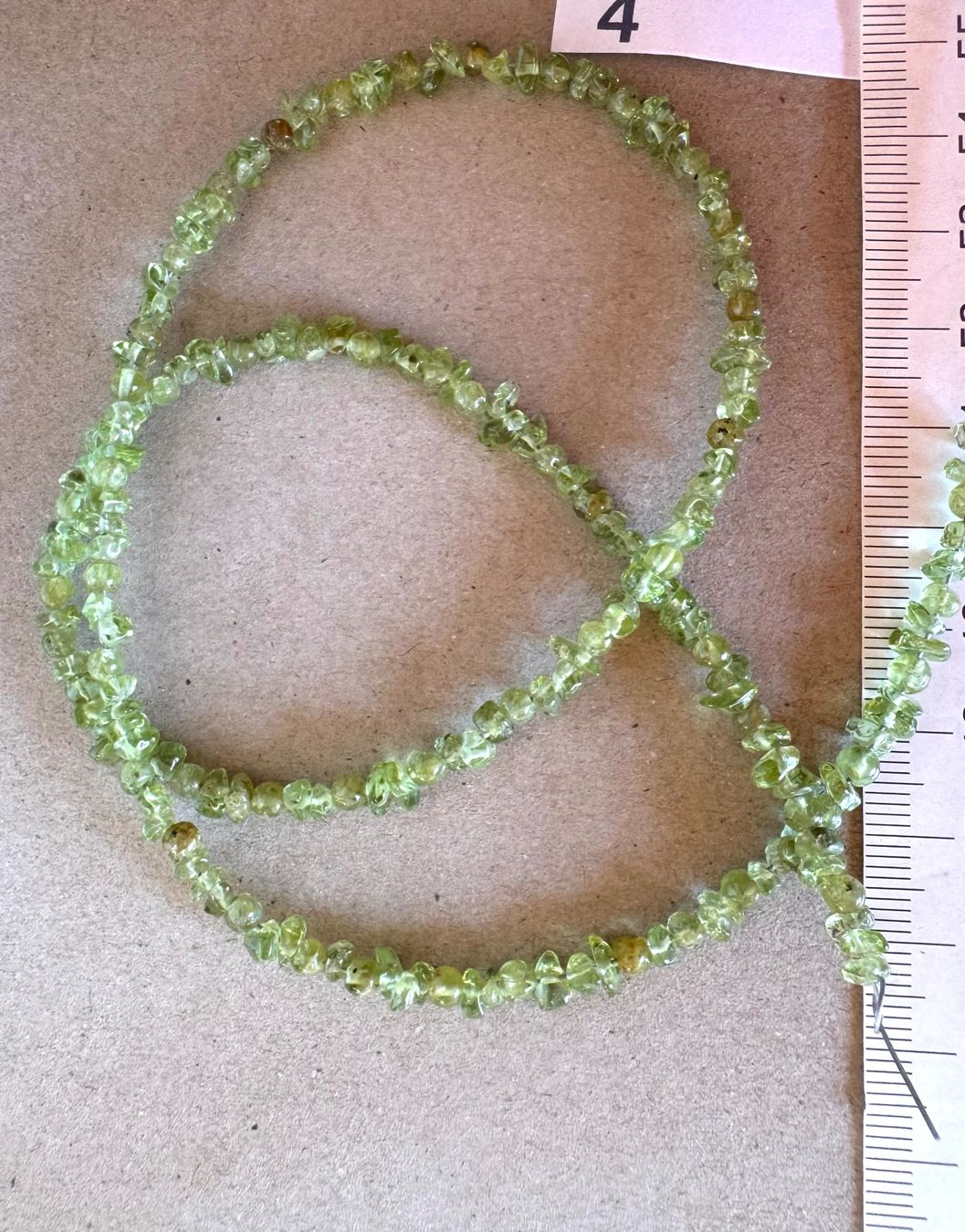 Catenine: Peridot. Olivin   extra  wilde Nugget Form + rund     48cm – Nuovo e nell'imballaggio originale da Leuggern venduto da gemshow 8