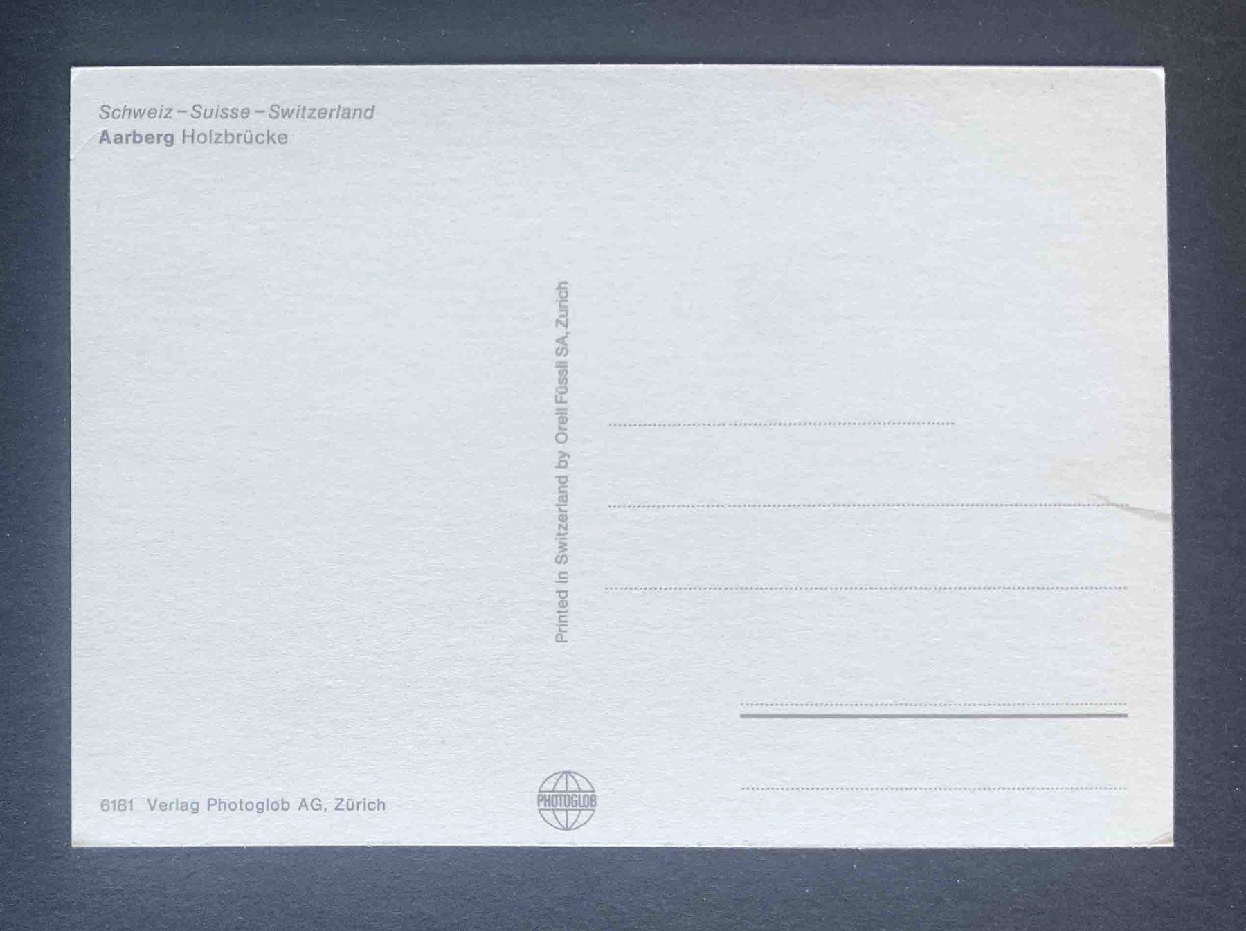 Cartoline postali: AK Aarberg Holzbrücke – Usato da Goldau venduto da artelier1 1