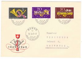 100 ans des Postes suisse lettre 1er jour