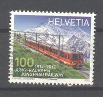 2012, Sondermarke 100 Jahre Jungfraubahn, gelaufen
