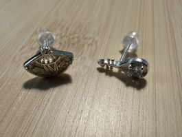 Ohrstecker aus Silber „Fächer und Laute“