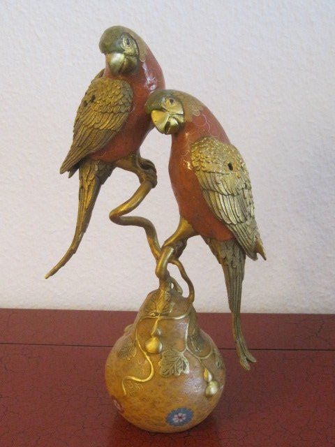 Figurines: Cloisonné Räuchergefäss aus massivem Messing – Neuf (Voir description) à Basel par cronat