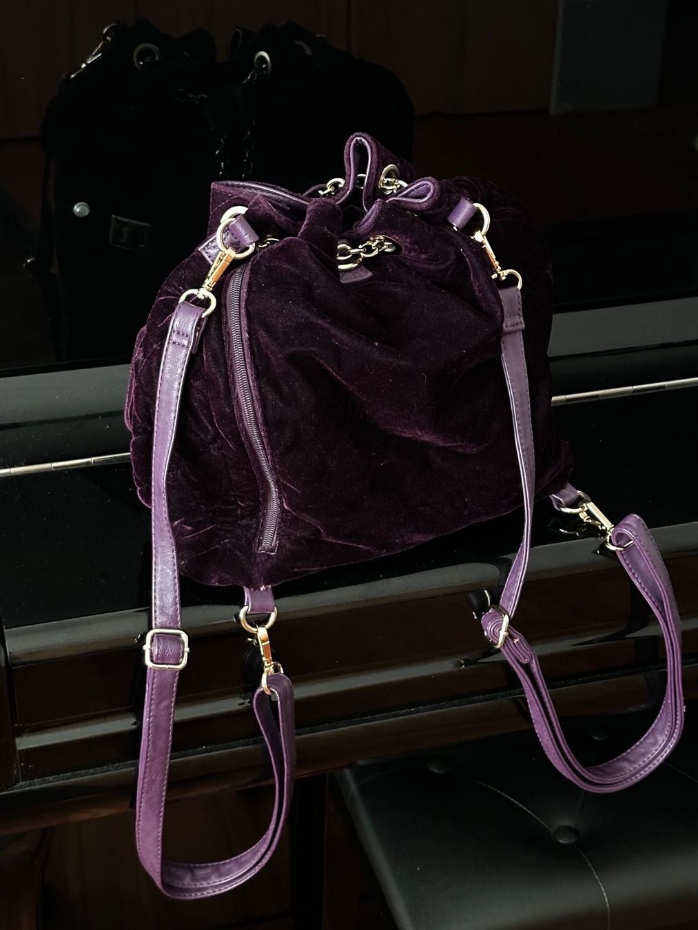 Zaini: Samt Rucksack, Lila – Usato da Schlieren venduto da car_2bwb 1