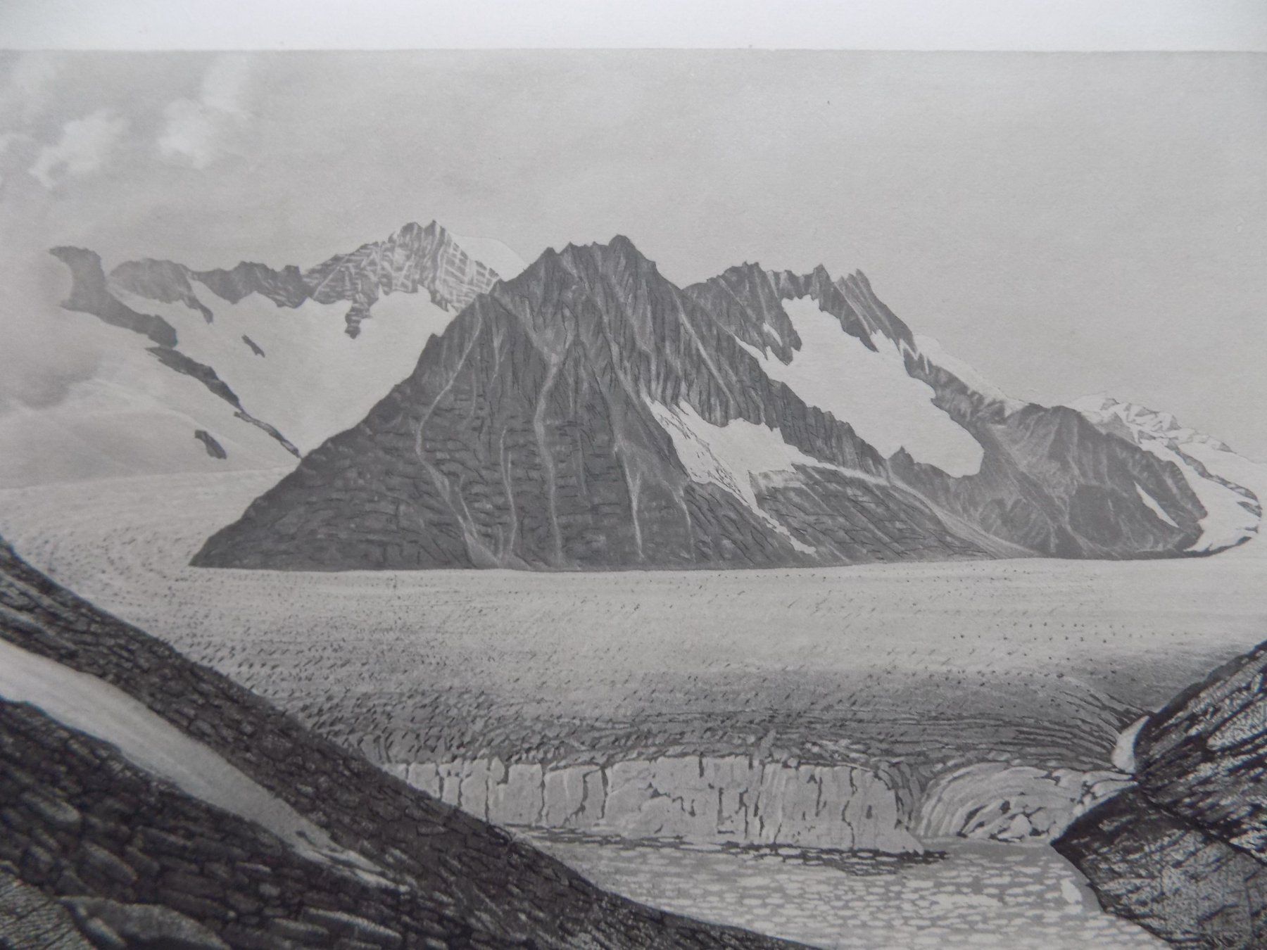 Stiche: Aletschgletscher Stahlstich Rohbock – Gebraucht aus Risch von Antikfee 7