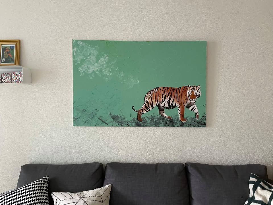 Dipinti: Acrylbild Tiger – Usato da Zürich venduto da Honeyboo 1