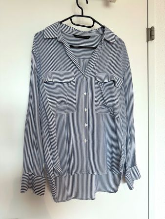 Zara Bluse dunkelblau gestreift - TOLL - M - wie Neu!