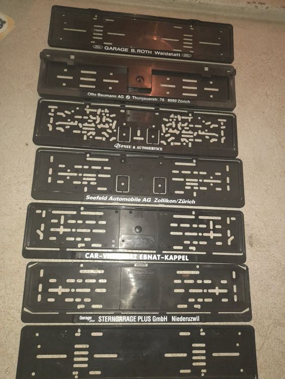 Toutes les pièces auto: 7 Nummerrahmen Langformat – D'occasion à Lustmühle par chevi03