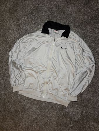 Vintage 90s Nike Trainingsjacke weiss schwarz