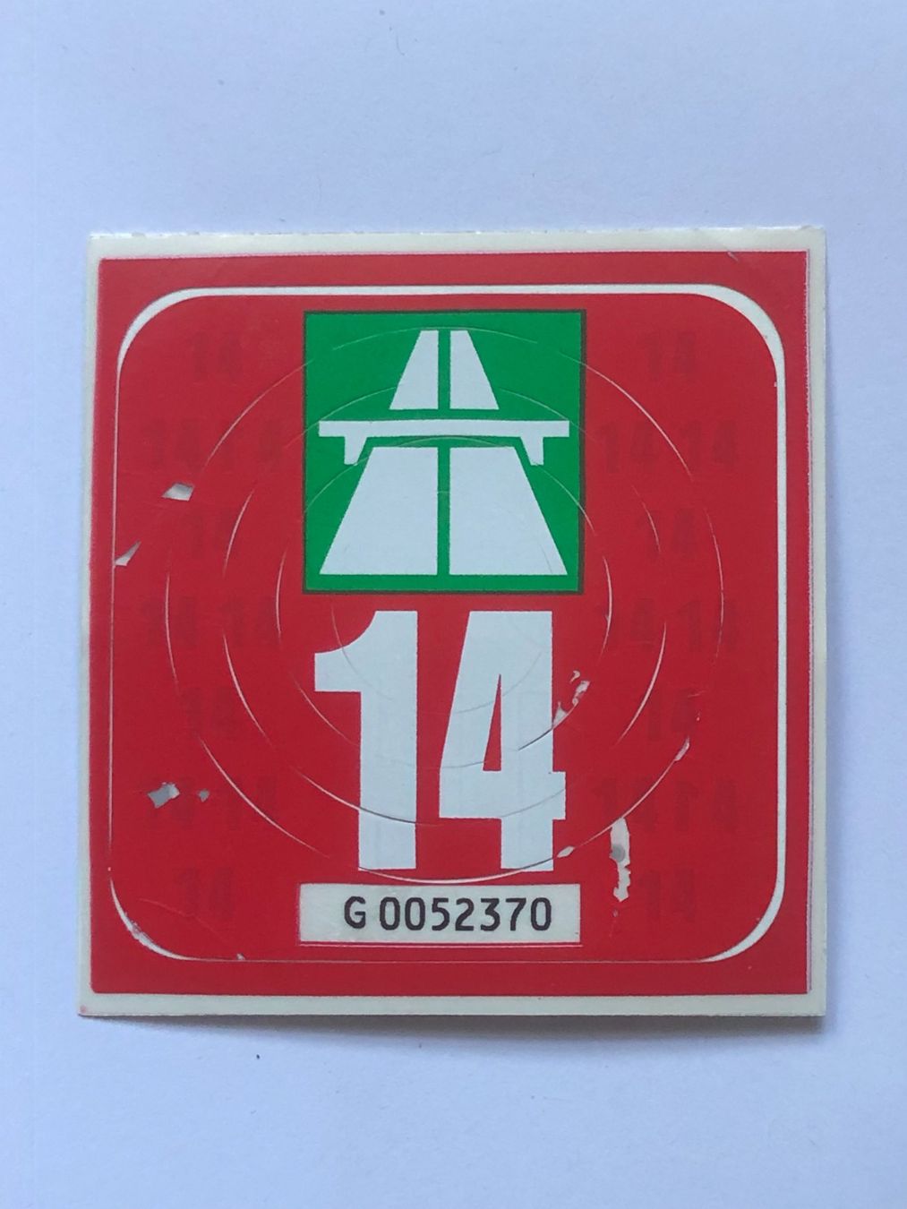 Autobahnvignetten: Autobahnvignette 2014 – Gebraucht aus Ganterschwil von ganterb